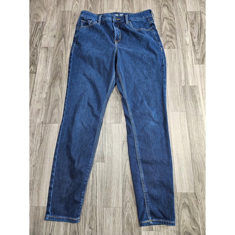 Old Navy Rockstar Super Skinny Jeans Womens 8 Petite High Rise 24/7 Sculpt Blue